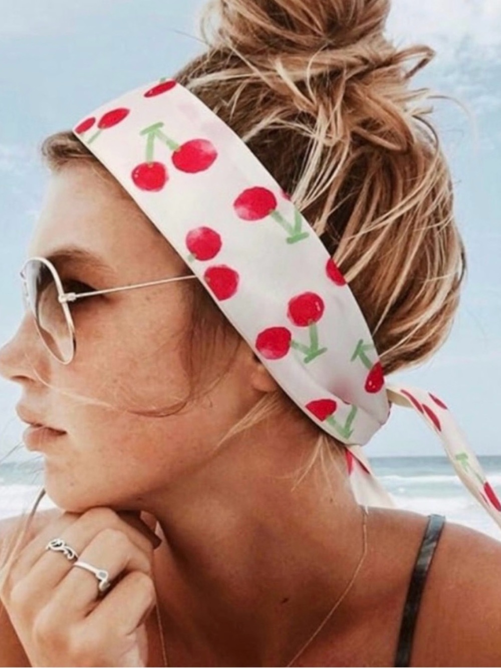 Fruit Print Bag Scarf -Select One - Picture 3 of 6